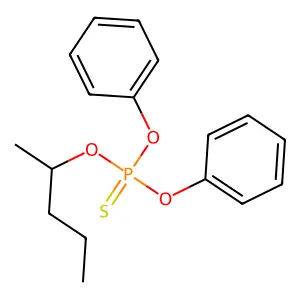 S-Pentyl O,O-diphenyl phosphorothioate structure