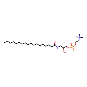 rac-3-Octadecanamido-2-methoxypropyl phosphocholine structure
