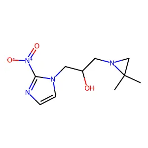 alpha-((2,2-Dimethyl-1-aziridinyl)methyl)-2-nitro-1H-imidazole-1-ethanol structure