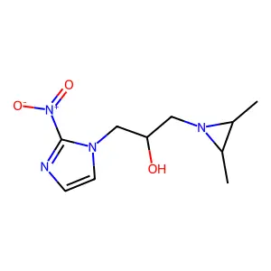 1H-Imidazole-1-ethanol, alpha-((2,3-dimethyl-1-aziridinyl)methyl)-2-nitro- structure