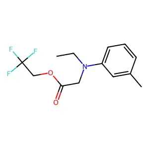 Glycine, N-ethyl-N-(3-methylphenyl)-, 2,2,2-trifluoroethyl ester structure