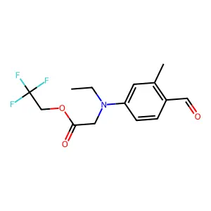 Glycine, N-ethyl-N-(4-formyl-3-methylphenyl)-, 2,2,2-trifluoroethyl ester structure