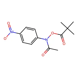 (N-acetyl-4-nitroanilino) 2,2-dimethylpropanoate structure