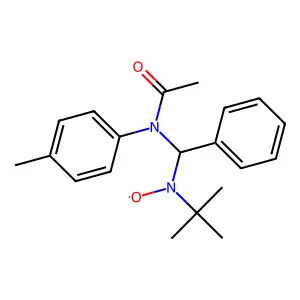 Nitroxide, (acetyl(4-methylphenyl)amino)phenylmethyl 1,1-dimethylethyl structure