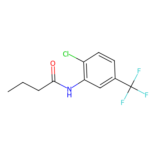 N-[2-chloro-5-(trifluoromethyl)phenyl]butanamide structure