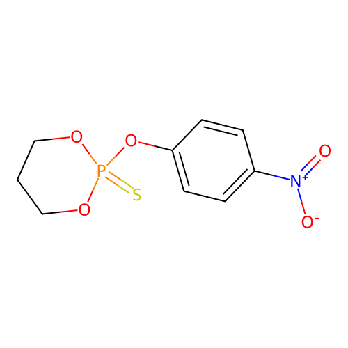 2-(4-Nitrophenoxy)-1,3,2lambda~5~-dioxaphosphinane-2-thione structure