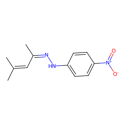 N-(4-methylpent-3-en-2-ylideneamino)-4-nitroaniline structure