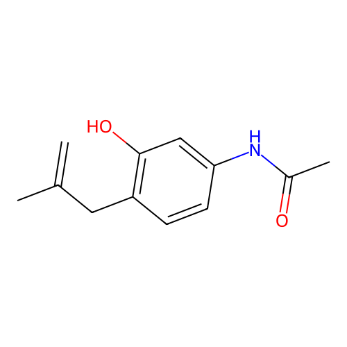 5-Acetamido-2-methallylphenol structure