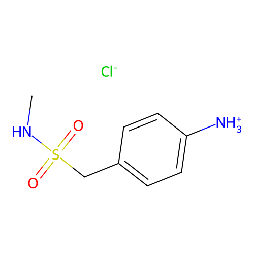 {[(4-Aminophenyl)methyl]sulfonyl}methylamine, chloride structure