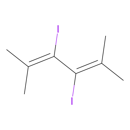 2,4-Hexadiene, 3,4-diiodo-2,5-dimethyl- structure