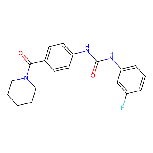 1-(3-Fluorophenyl)-3-[4-(piperidine-1-carbonyl)phenyl]urea structure