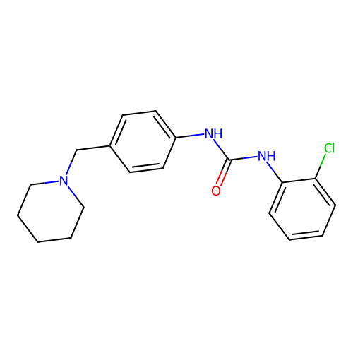 1-(2-Chlorophenyl)-3-[4-(1-piperidinylmethyl)phenyl]urea structure