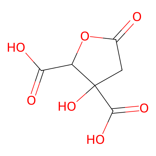 3-Hydroxy-5-oxooxolane-2,3-dicarboxylic acid structure