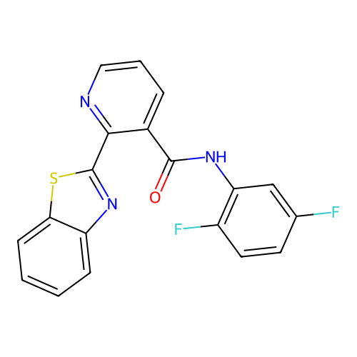 2-(1,3-benzothiazol-2-yl)-N-(2,5-difluorophenyl)pyridine-3-carboxamide structure