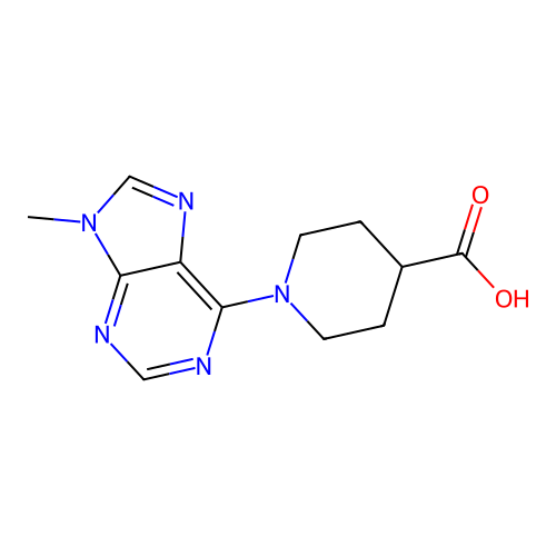 1-(9-methylpurin-6-yl)piperidine-4-carboxylic Acid structure