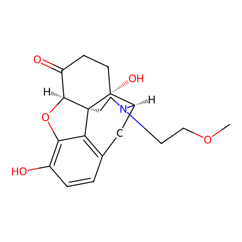 (5alpha)-4,5-Epoxy-3,14-dihydroxy-17-(2-methoxyethyl)morphinan-6-one structure