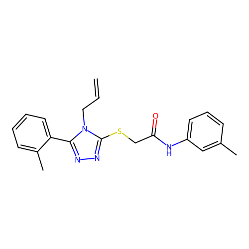 N-(3-methylphenyl)-2-{[5-(2-methylphenyl)-4-(prop-2-en-1-yl)-4H-1,2,4-triazol-3-yl]sulfanyl}acetamide structure