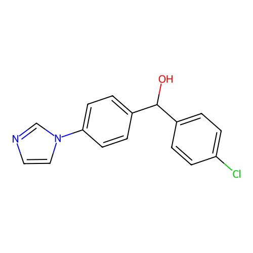 (4-chlorophenyl)[4-(1H-imidazol-1-yl)phenyl]methanol structure