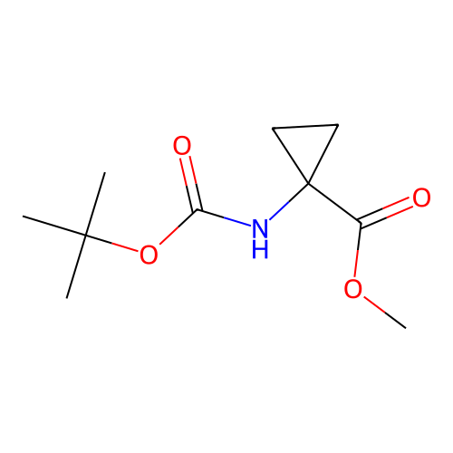 Methyl 1-((tert-butoxycarbonyl)amino)cyclopropanecarboxylate structure