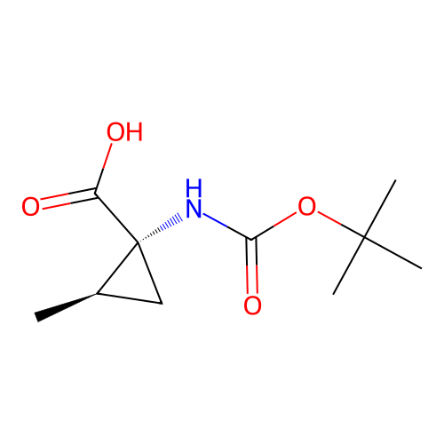 CIS-1-BOC-AMINO-2-METHYLCYCLOPROPANE-1-CARBOXYLIC ACID structure