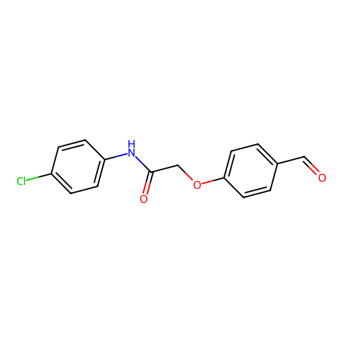 N-(4-chlorophenyl)-2-(4-formylphenoxy)acetamide structure