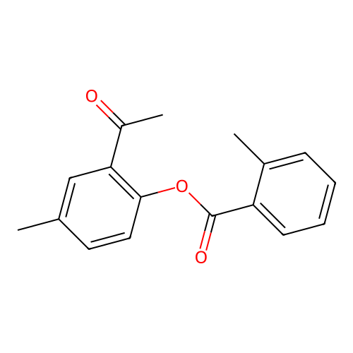 2-Acetyl-4-methylphenyl 2-methylbenzoate structure