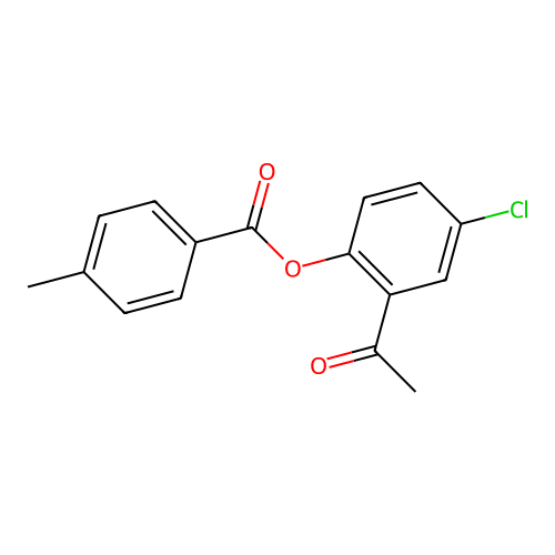 2-Acetyl-4-chlorophenyl 4-methylbenzoate structure