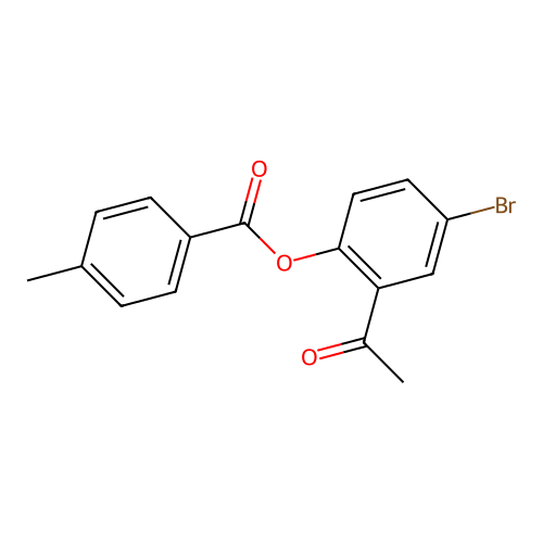 (2-Acetyl-4-bromophenyl) 4-methylbenzoate structure