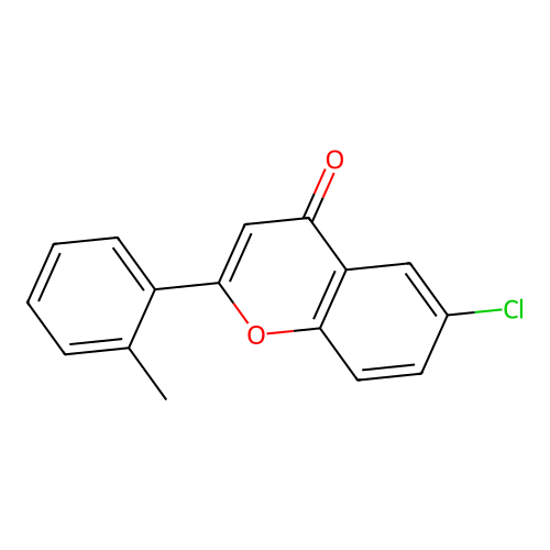 4H-1-Benzopyran-4-one, 6-chloro-2-(2-methylphenyl)- structure