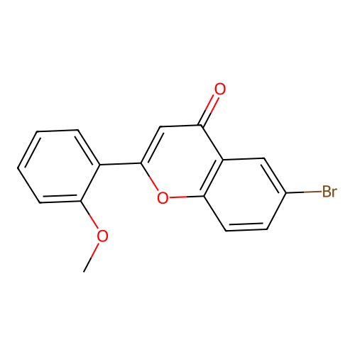 4H-1-Benzopyran-4-one, 6-bromo-2-(2-methoxyphenyl)- structure