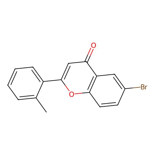 4H-1-Benzopyran-4-one, 6-bromo-2-(2-methylphenyl)- structure
