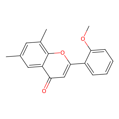 4H-1-Benzopyran-4-one, 2-(2-methoxyphenyl)-6,8-dimethyl- structure