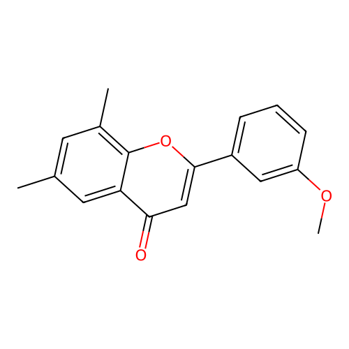 4H-1-Benzopyran-4-one, 2-(3-methoxyphenyl)-6,8-dimethyl- structure