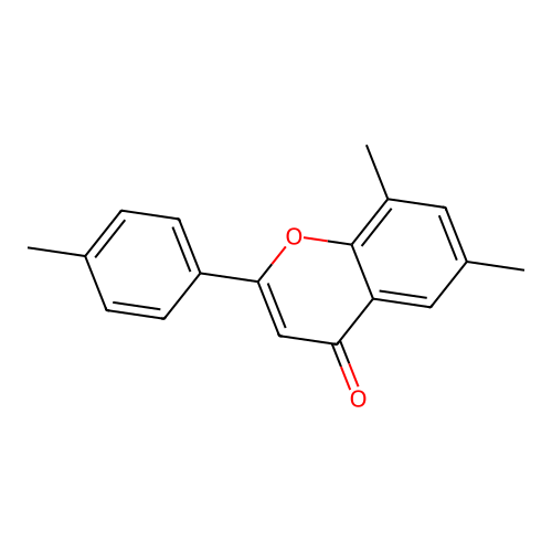 4H-1-Benzopyran-4-one, 6,8-dimethyl-2-(4-methylphenyl)- structure