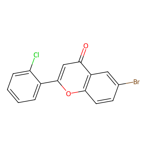 6-bromo-2-(2-chlorophenyl)-4H-chromen-4-one structure