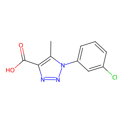 1-(3-chlorophenyl)-5-methyl-1H-1,2,3-triazole-4-carboxylic acid structure