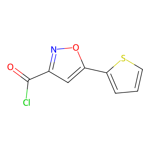 5-(2-Thienyl)-3-isoxazolecarbonyl chloride structure