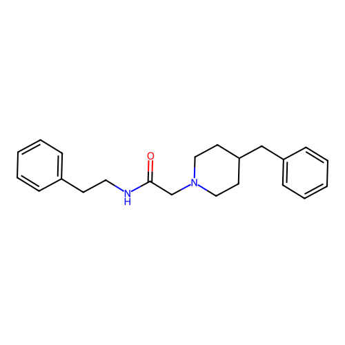 2-(4-benzylpiperidin-1-yl)-N-(2-phenylethyl)acetamide structure