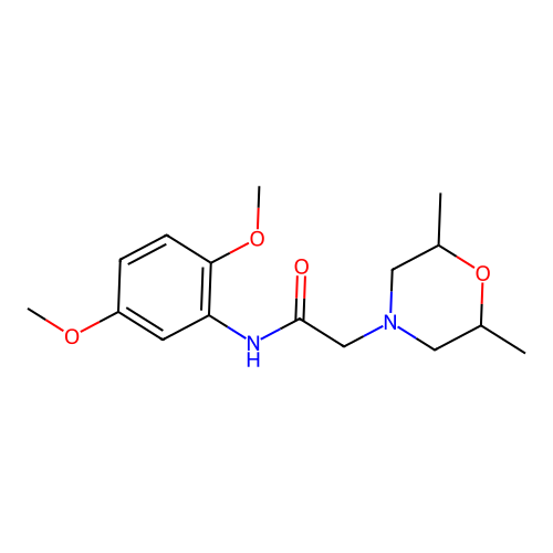 N-(2,5-dimethoxyphenyl)-2-(2,6-dimethylmorpholin-4-yl)acetamide structure