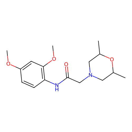 N-(2,4-dimethoxyphenyl)-2-(2,6-dimethylmorpholin-4-yl)acetamide structure