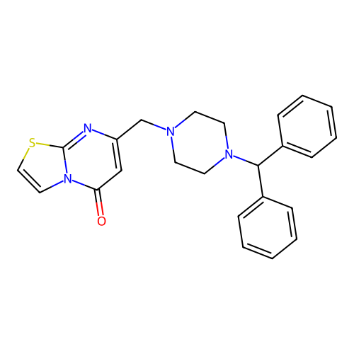 7-[(4-Benzhydrylpiperazin-1-yl)methyl]-[1,3]thiazolo[3,2-a]pyrimidin-5-one structure