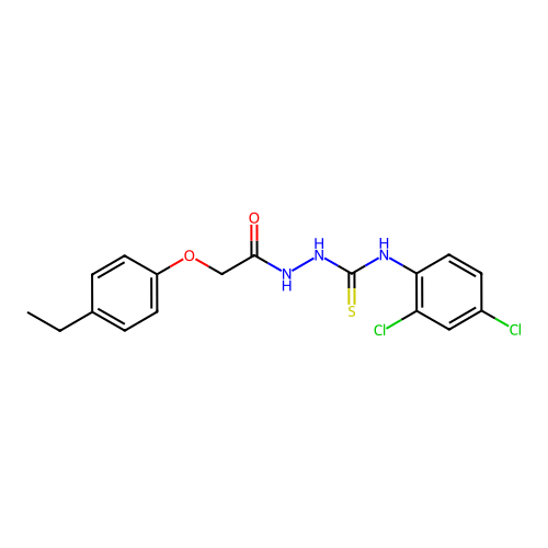 1-(2,4-Dichlorophenyl)-3-[[2-(4-ethylphenoxy)acetyl]amino]thiourea structure