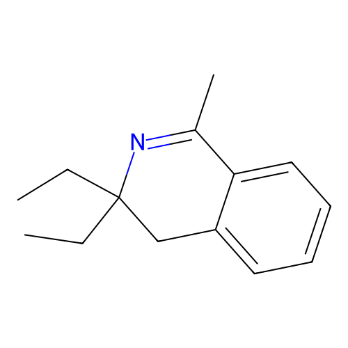Isoquinoline, 3,3-diethyl-3,4-dihydro-1-methyl- structure