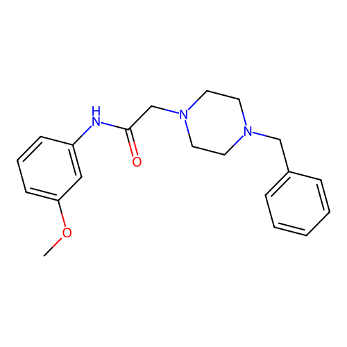 2-(4-benzylpiperazin-1-yl)-N-(3-methoxyphenyl)acetamide structure