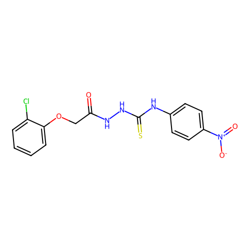 1-[[2-(2-Chlorophenoxy)acetyl]amino]-3-(4-nitrophenyl)thiourea structure