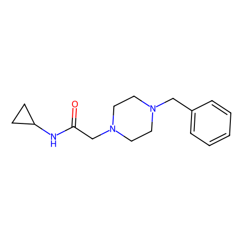 2-(4-benzylpiperazin-1-yl)-N-cyclopropylacetamide structure