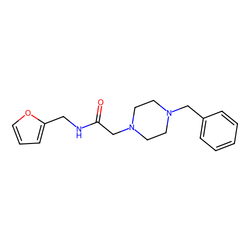 2-(4-benzylpiperazin-1-yl)-N-(furan-2-ylmethyl)acetamide structure