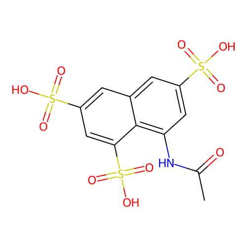 1,3,6-Naphthalenetrisulfonic acid, 8-(acetylamino)- structure