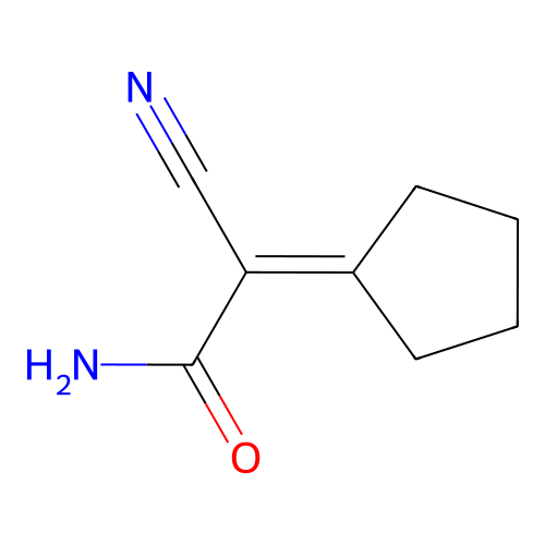 2-Cyano-2-cyclopentylideneacetamide structure