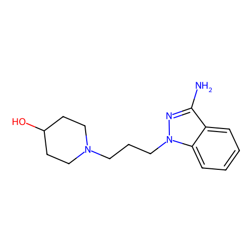 4-Piperidinol, 1-(3-(3-amino-1H-Indazol-1-yl)propyl)- structure
